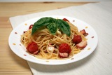 たことプチトマトのパスタ